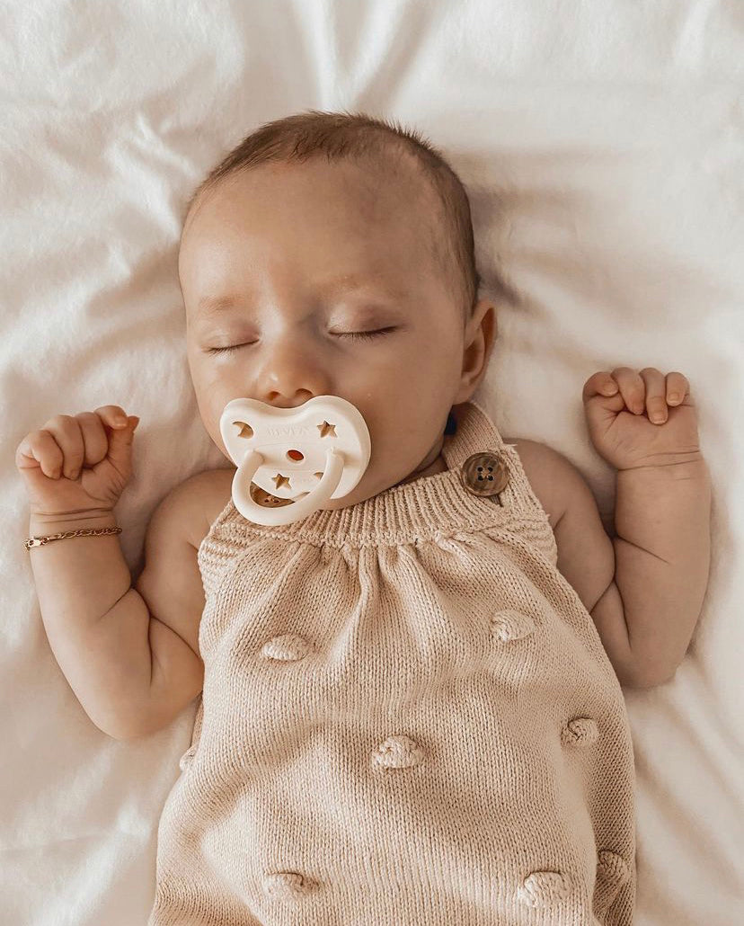 2 chupetas redondas látex baby blue | milky white 0-3 M