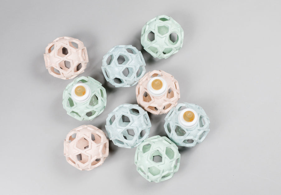 2 em 1 Biberão de vidro 120 ml + bola de estrelas azul