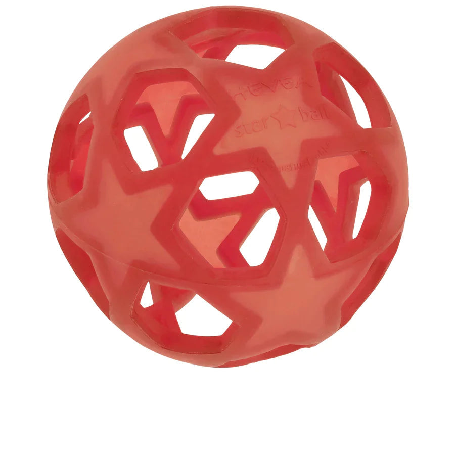 Mordedor brinquedo sensorial bola de estrelas raspberry teether Hevea