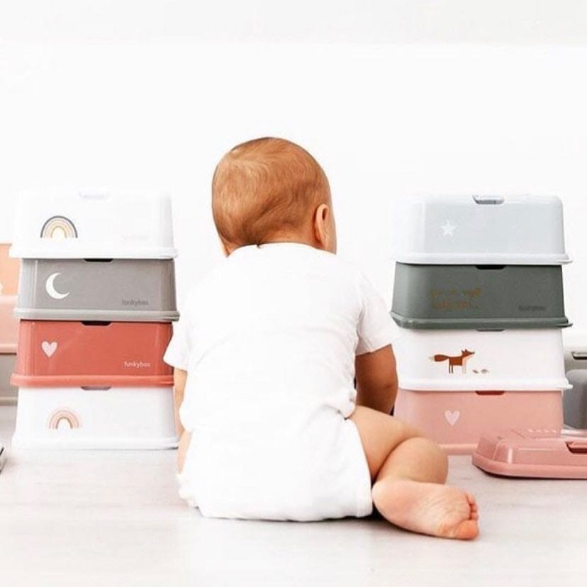 Caixa para toalhitas azul pastel estrela wipes cover FunkyBox
