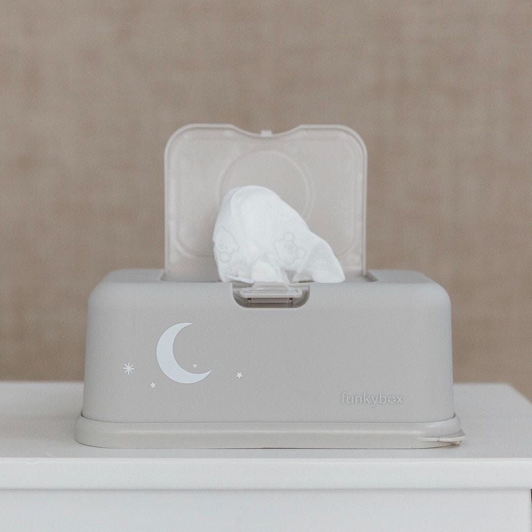 Caixa para toalhitas cinza Lua wipes cover FunkyBox