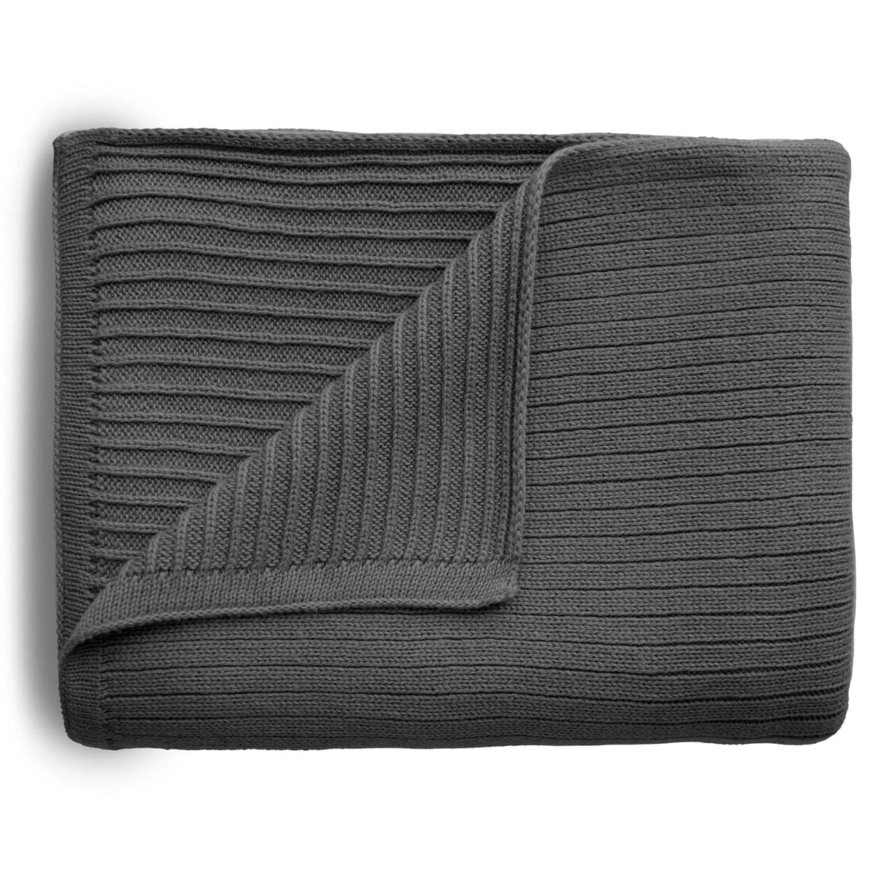 Manta de bebé dark grey melange blanket mushie