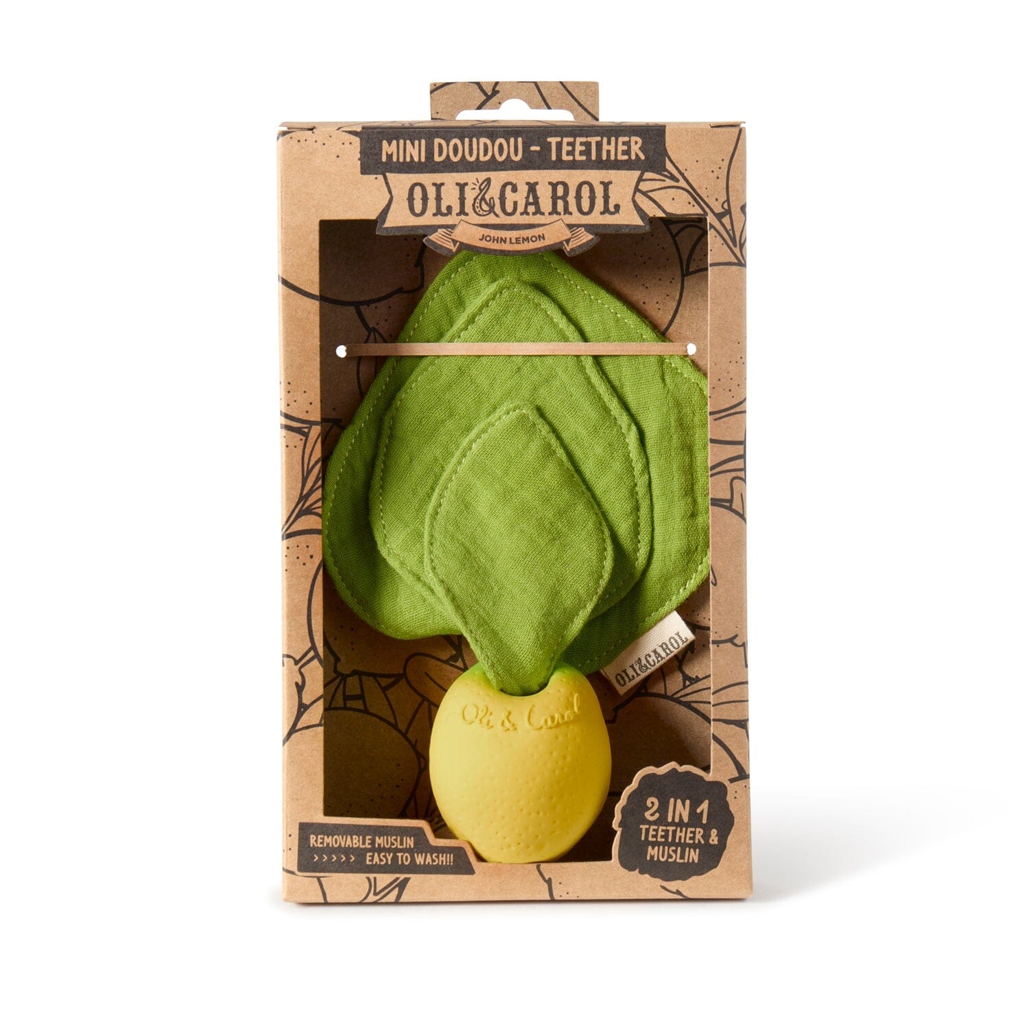 Doudou e mordedor limão Toys Oli&Carol