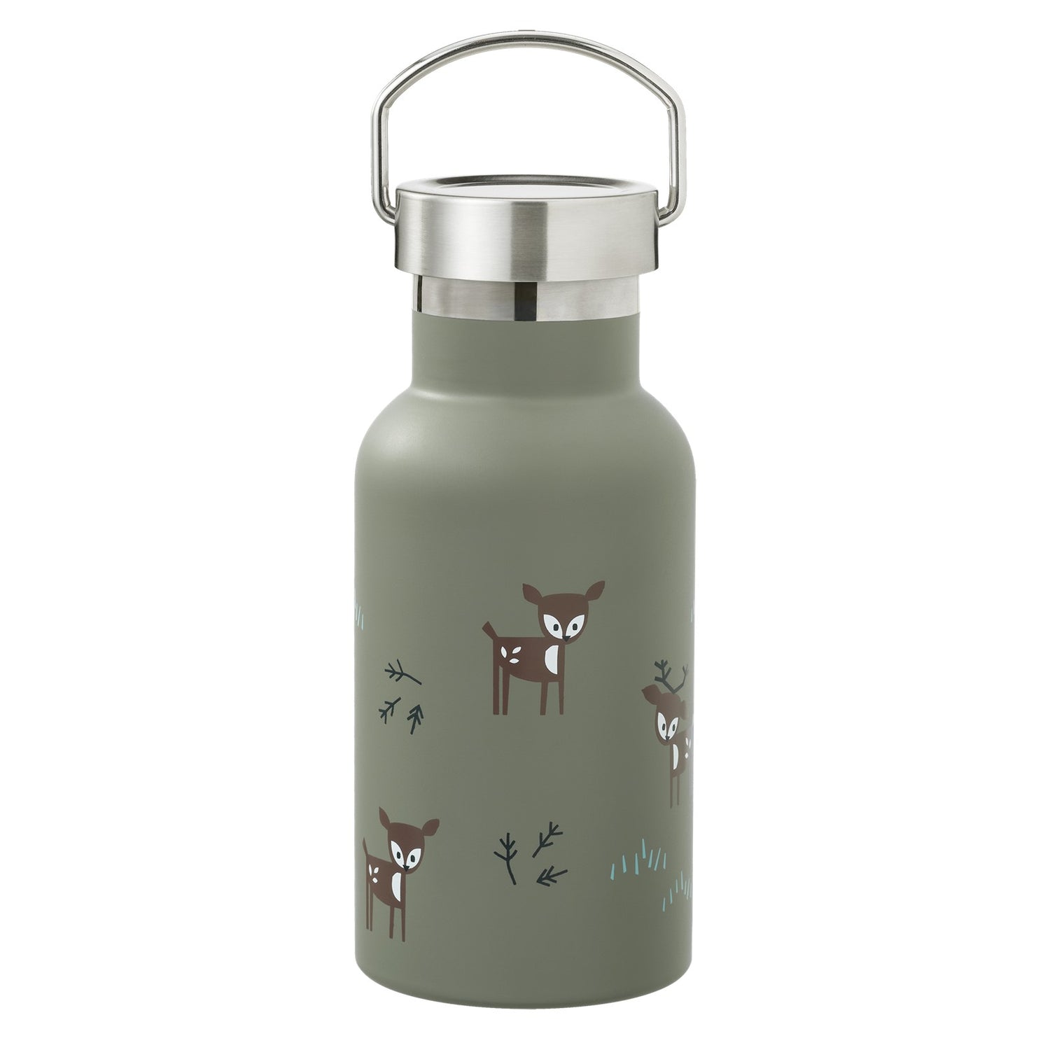 Garrafa térmica veado olive 350 ml + 2 tampas