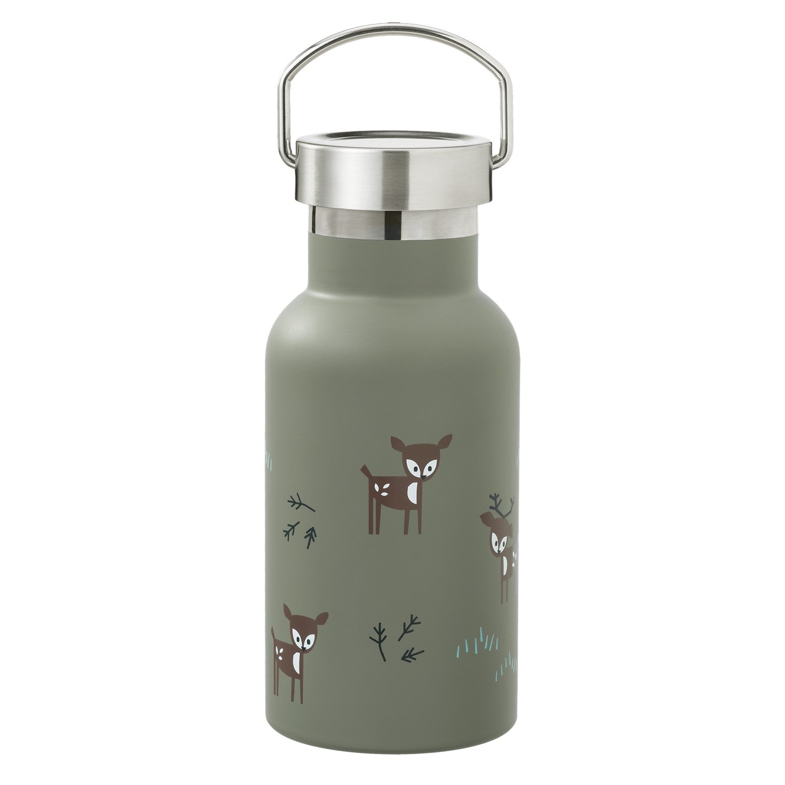 Garrafa térmica veado olive 350 ml + 2 tampas