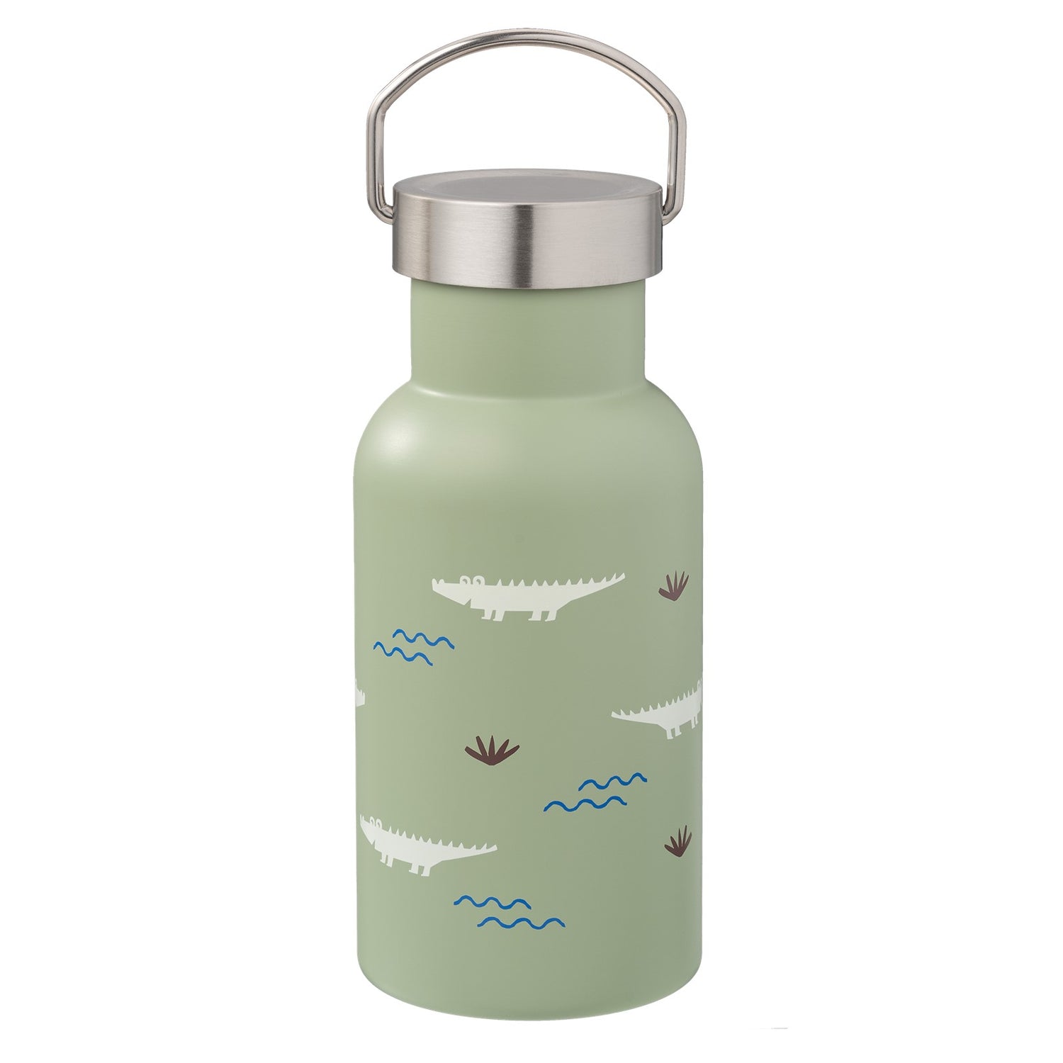 Garrafa térmica crocodilo 350 ml + 2 tampas