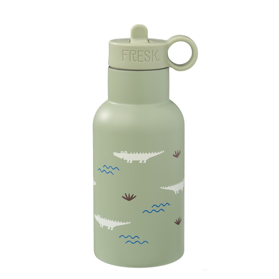 Garrafa térmica crocodilo 350 ml + 2 tampas