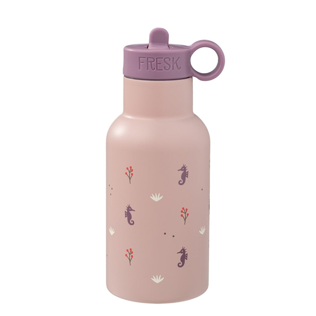 Garrafa térmica cavalo marinho 350 ml + 2 tampas