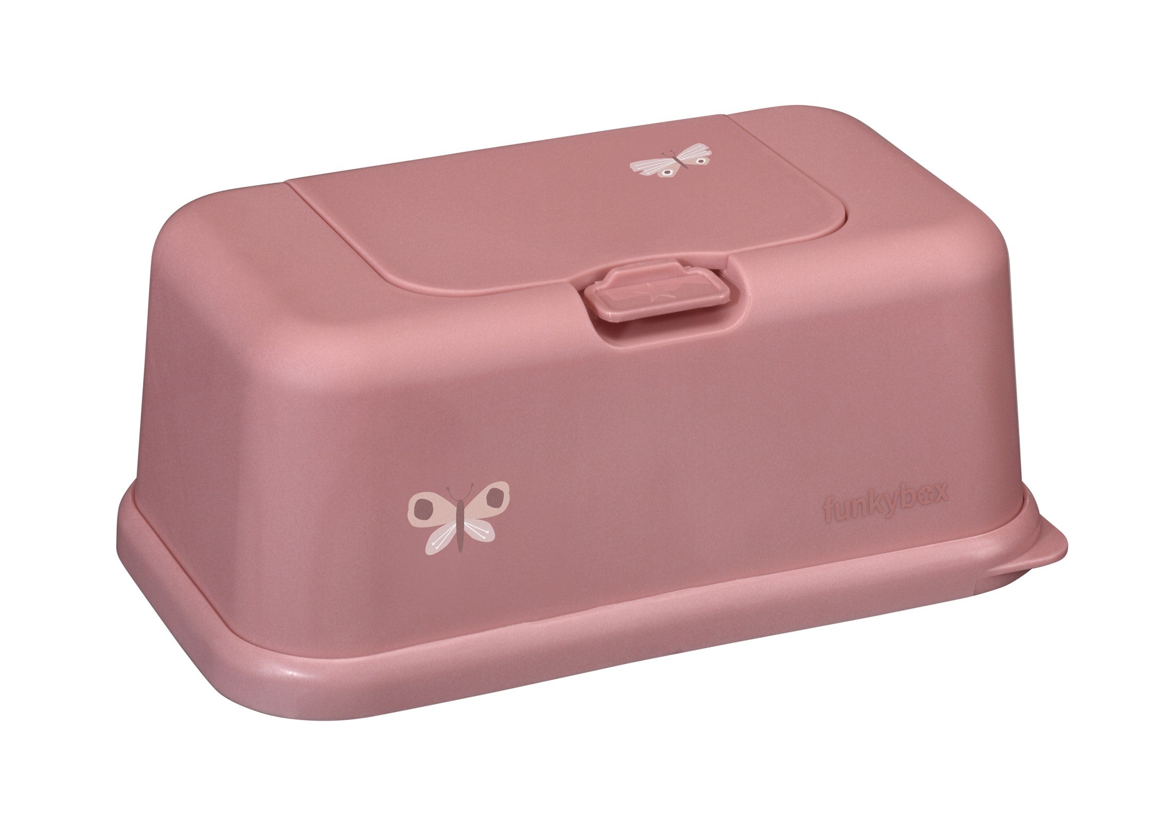 Caixa para toalhitas rosa borboleta