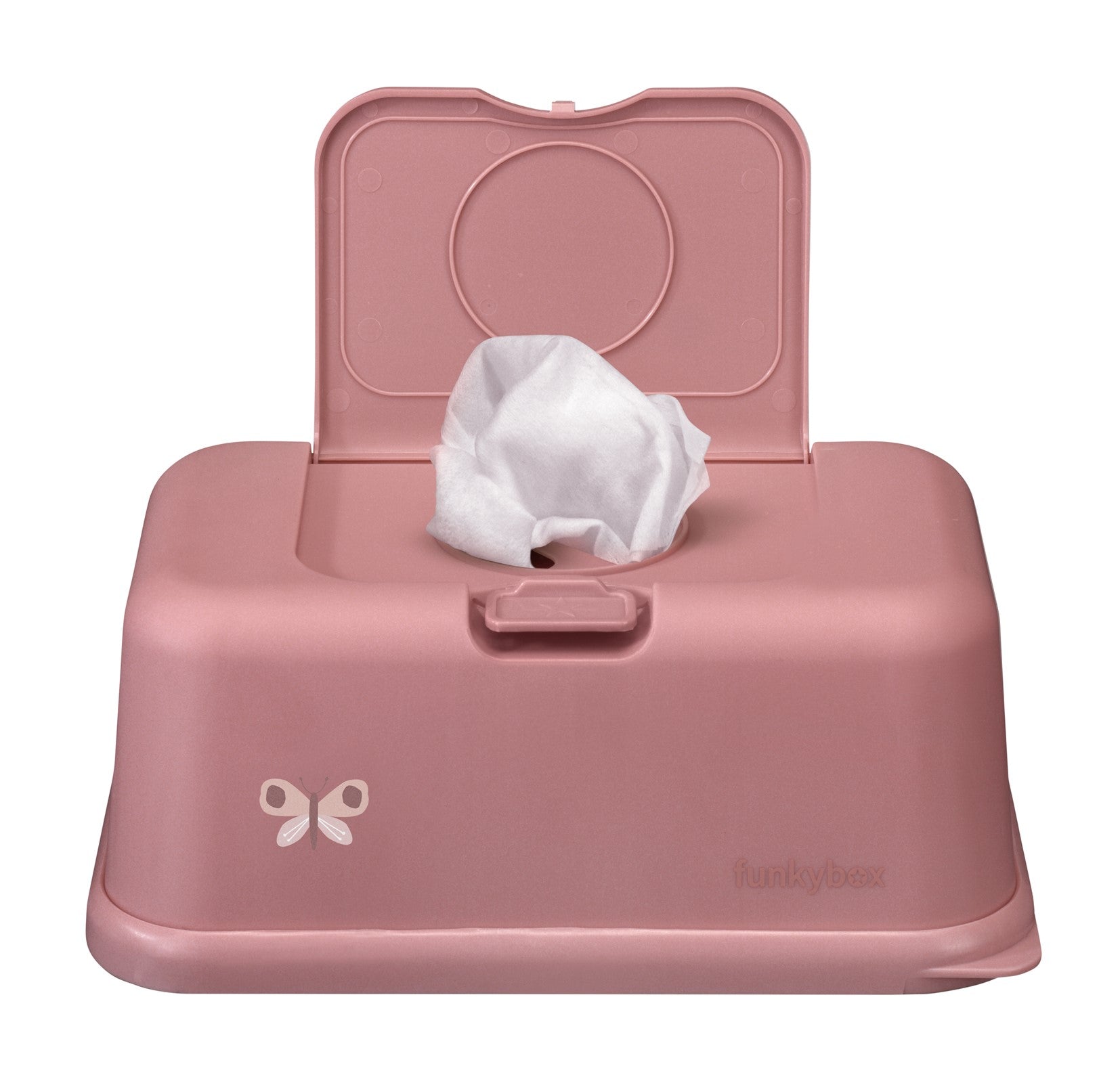 Caixa para toalhitas rosa borboleta