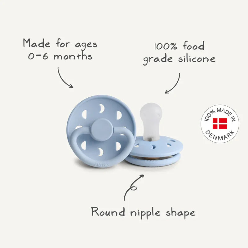 4 chupetas redondas silicone crystal sparkle