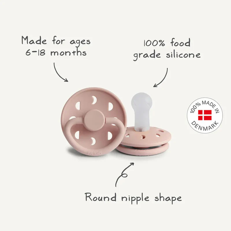 4 chupetas redondas silicone crystal sparkle