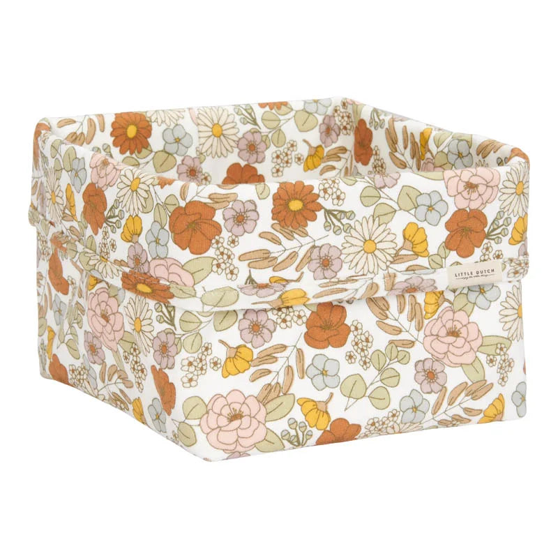 Cesto de arrumação pequeno vintage little flowers