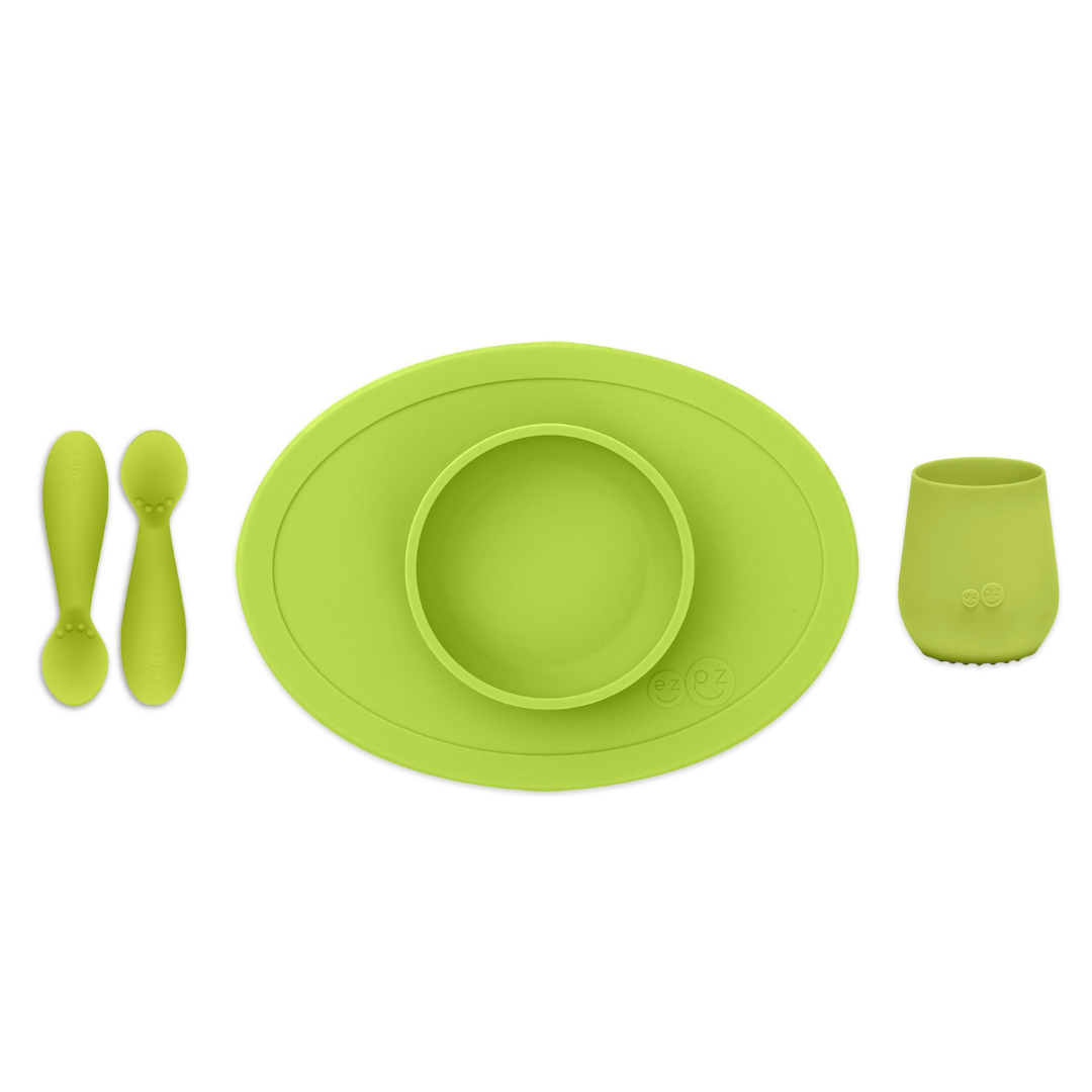 Primeiro conjunto de refeição verde lima