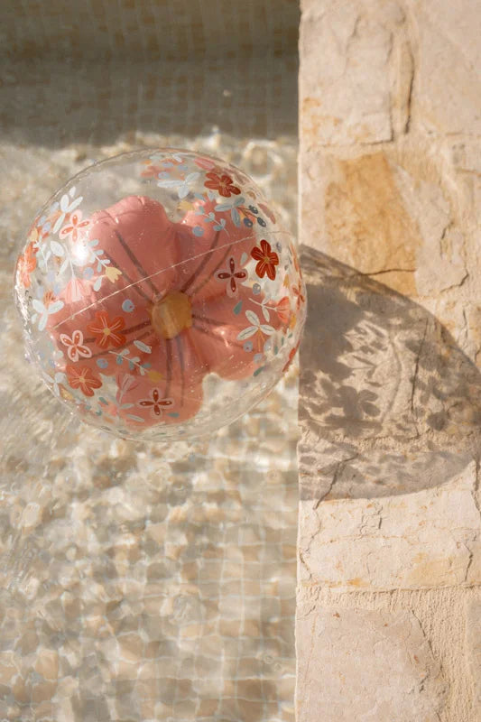 Bola de praia 3D pink flowers 35 cm