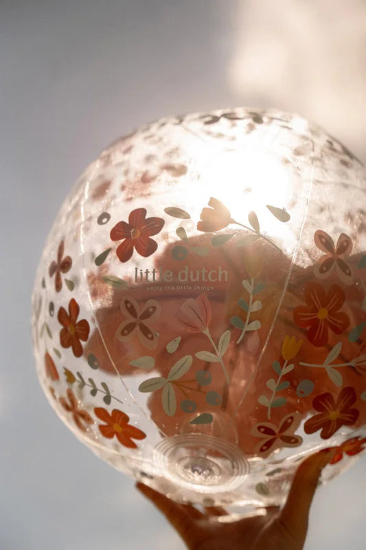 Bola de praia 3D pink flowers 35 cm