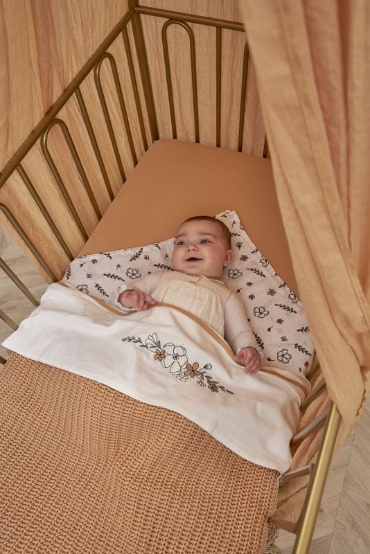 3 musselinas floral algodão biológico 70 x 70 cm Muslin Meyco