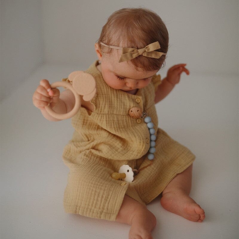 Prende-chupeta Halo cloud mushie pacifier clip mushie