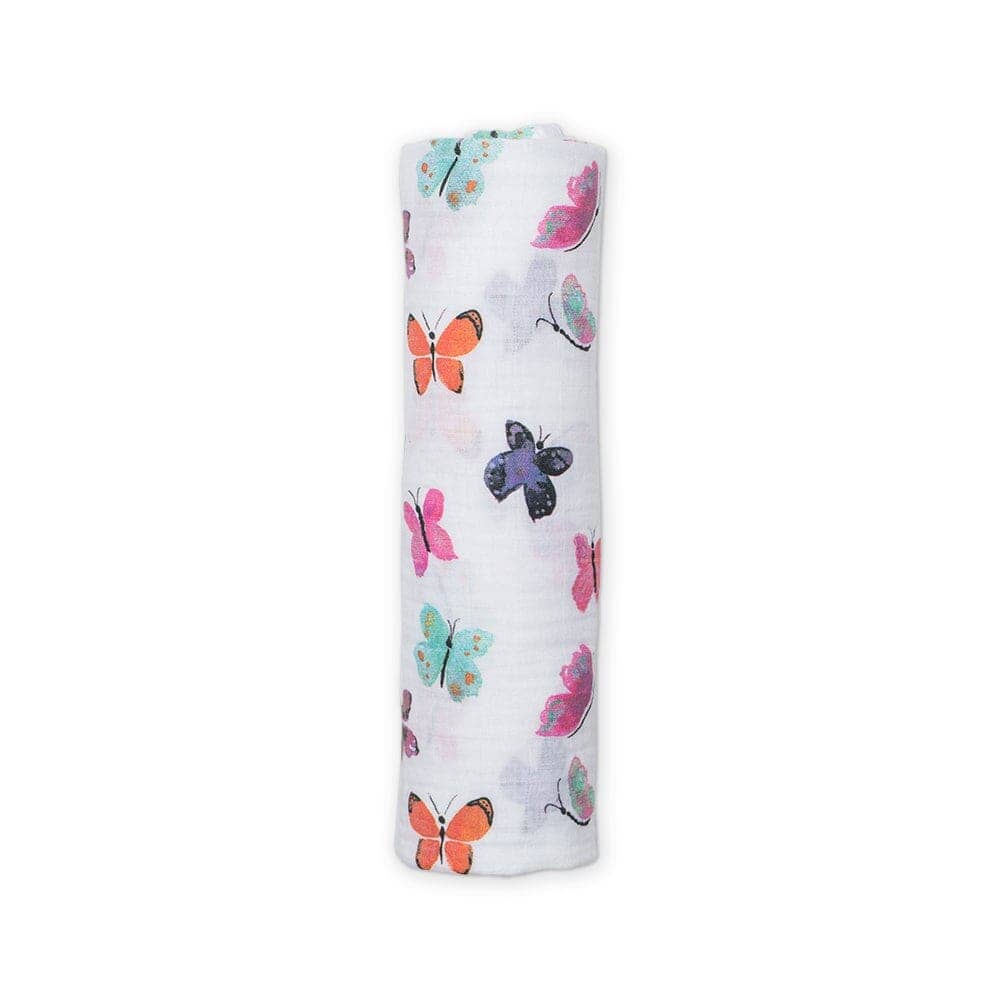 Musselina swaddle borboletas 120 cm Lulujo