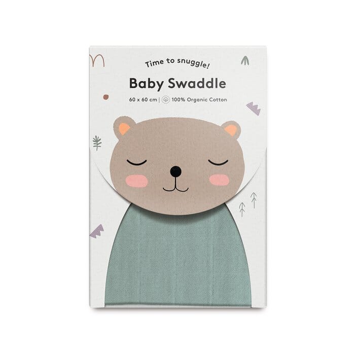 Musselina swaddle 60 cm teal Muslin Little Otja
