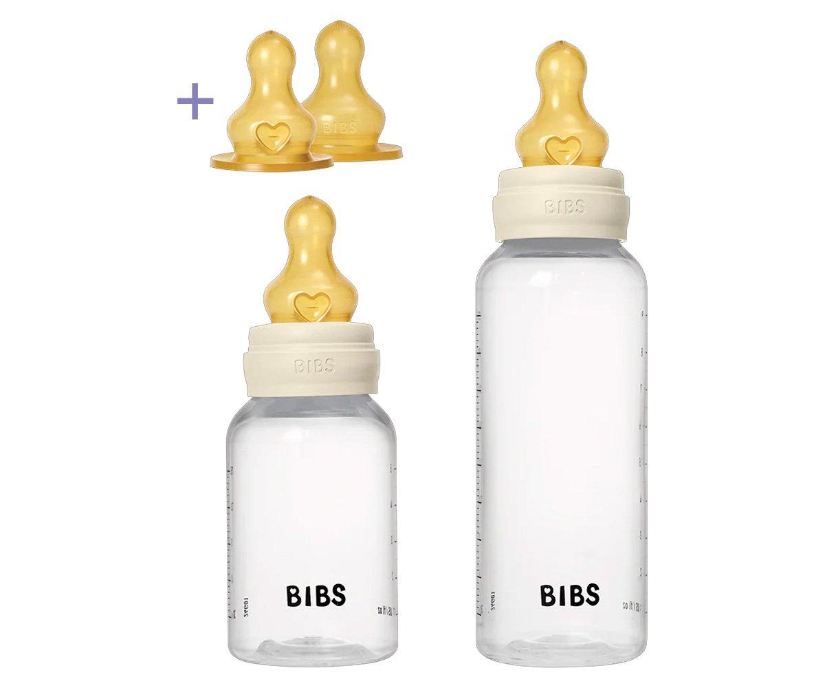 Pack 2 biberões plástico BIBS látex ivory 150 + 270 ml