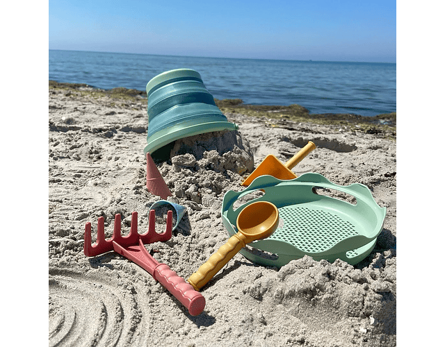 Conjunto Ecológico COMPACTO brinquedos praia 7 em 1