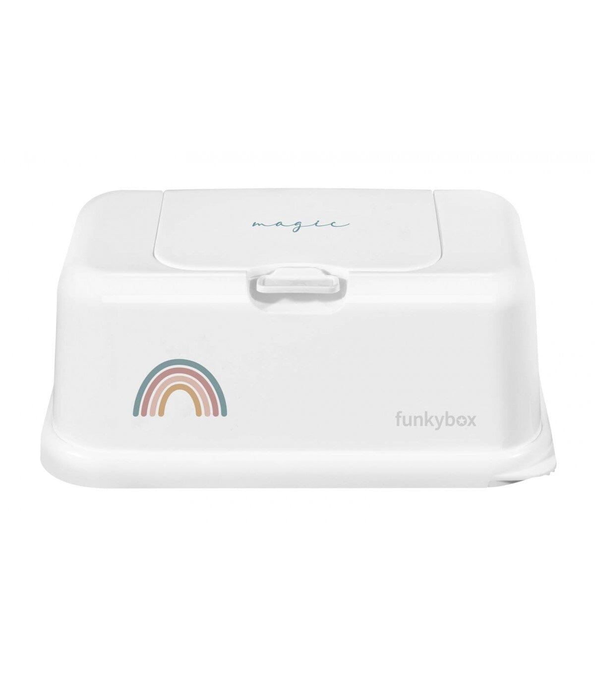 Caixa para toalhitas branca arco-íris wipes cover FunkyBox