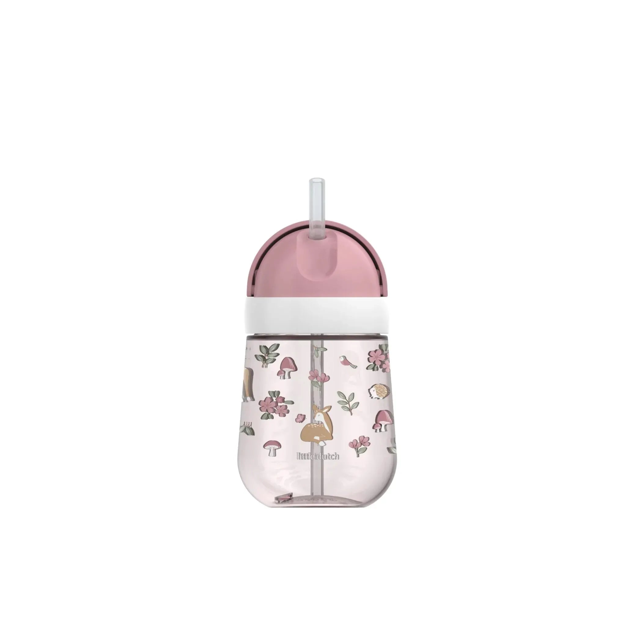 Copo com palhinha 300 ml Fairy Garden