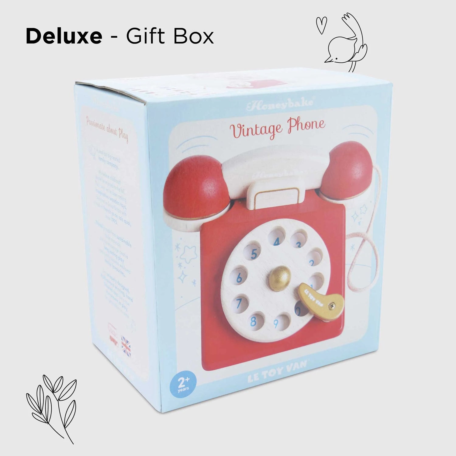 Telefone vintage de madeira