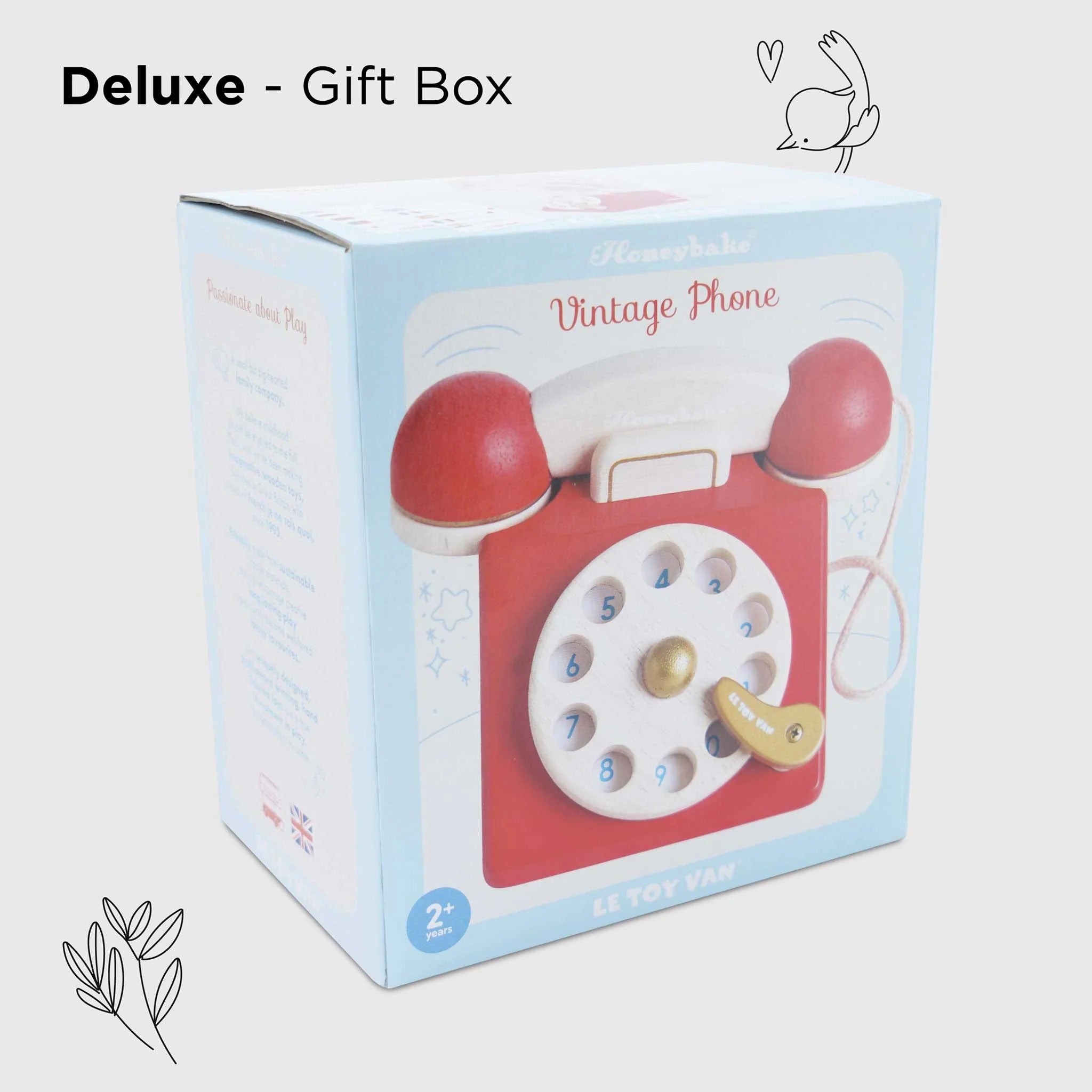 Telefone vintage de madeira