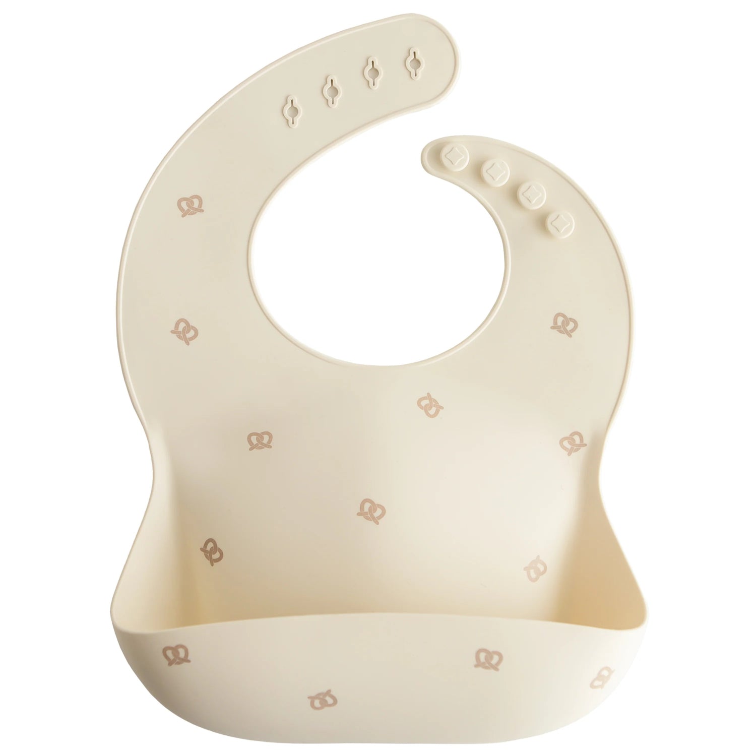 Babete de silicone pretzel