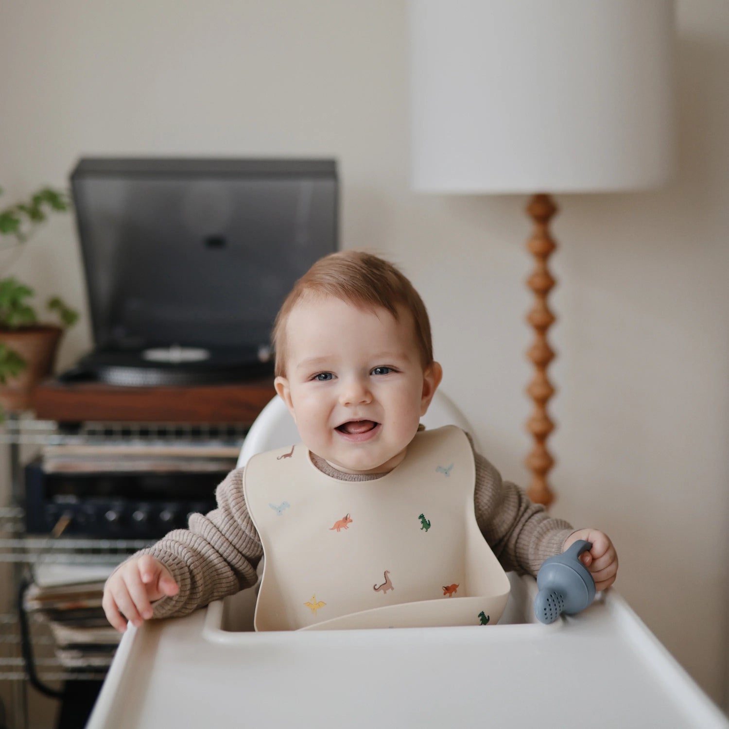 Babete de silicone dinossauros