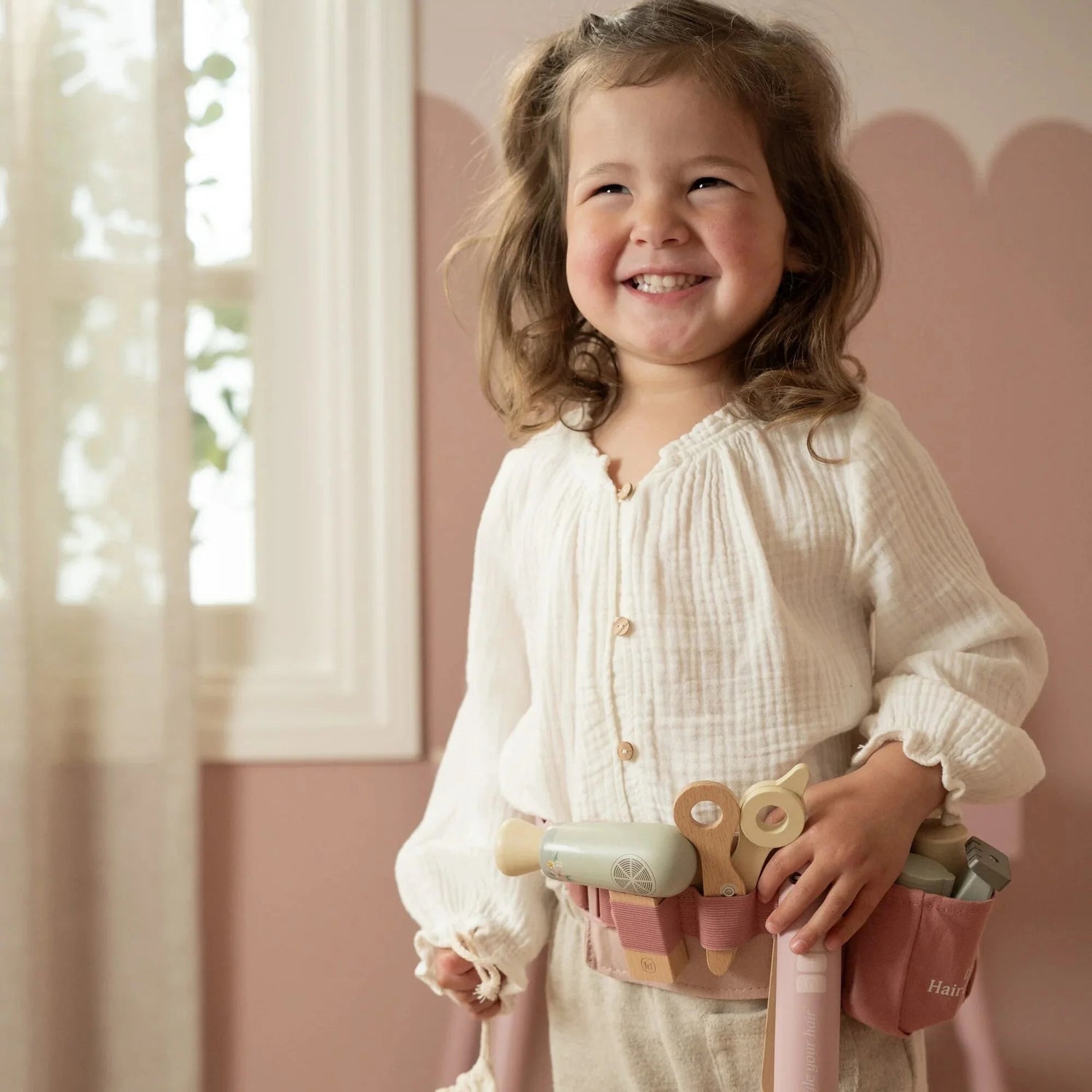 Conjunto de cabeleireiro rosa