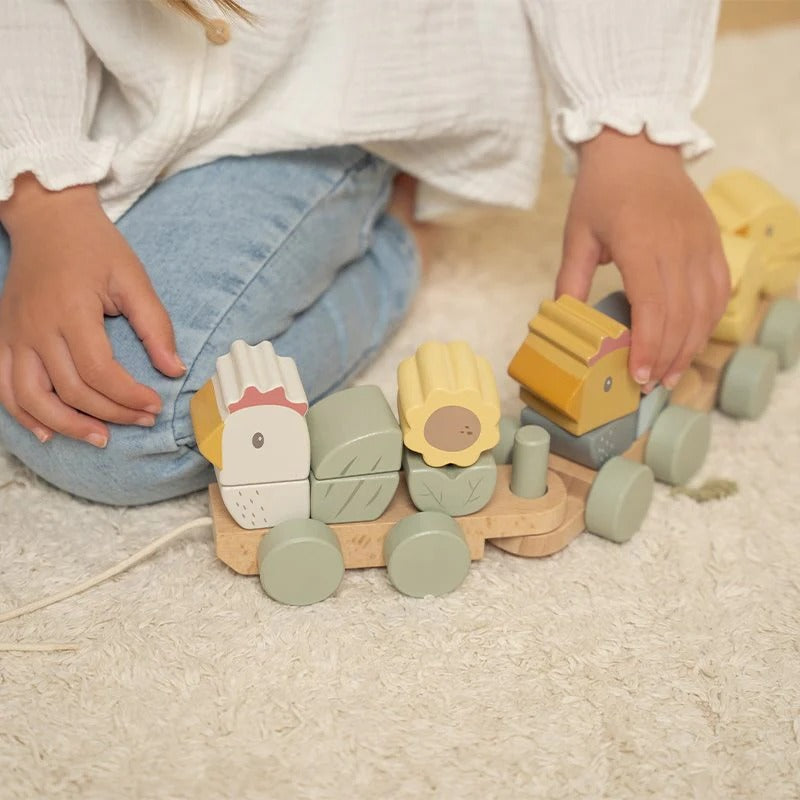 Comboio de encaixe - Galinha e Pintainhos - Little Farm