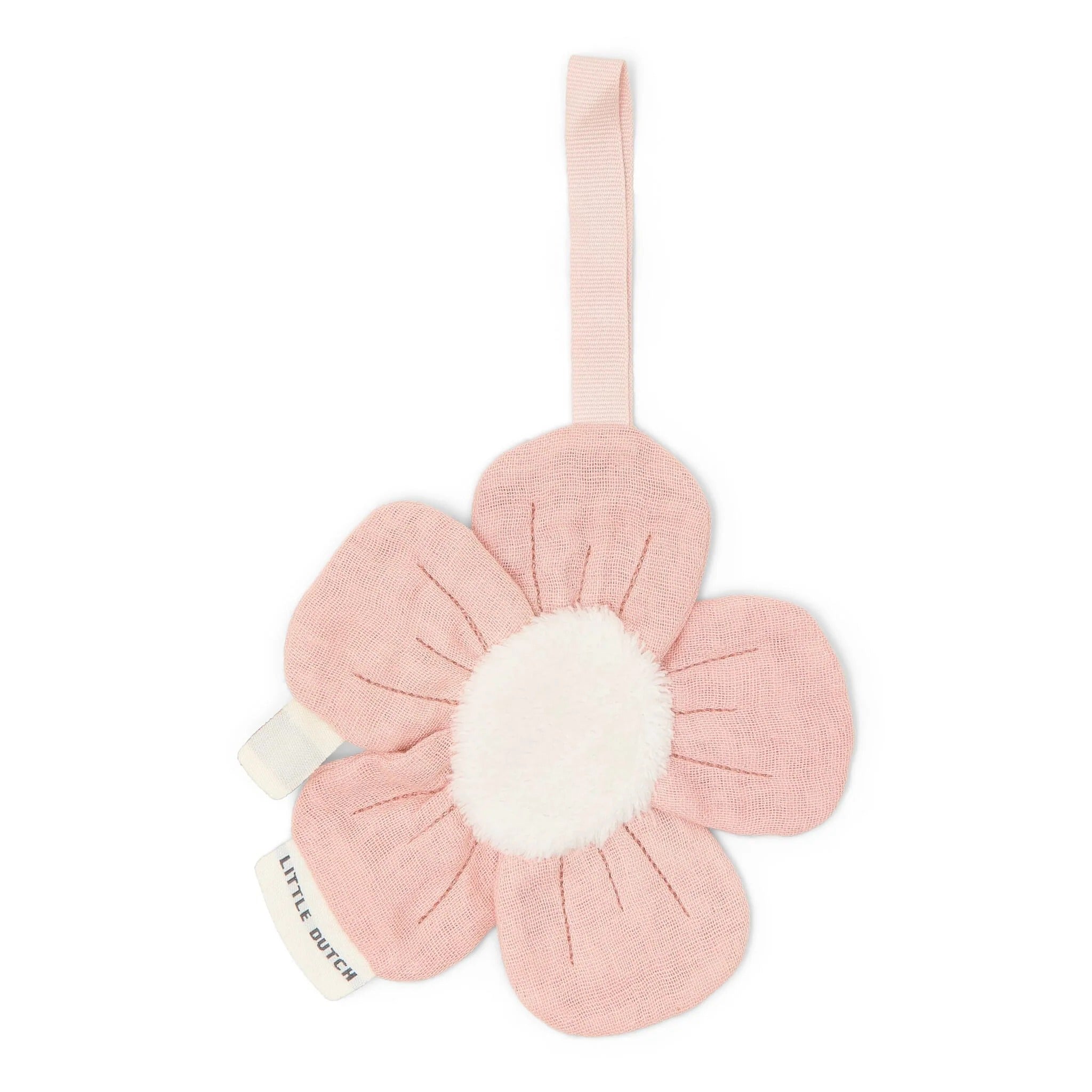 Paninho prende-chupeta flor rosa Fairy Garden