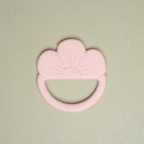 Anel de dentição | mordedor flor rosa