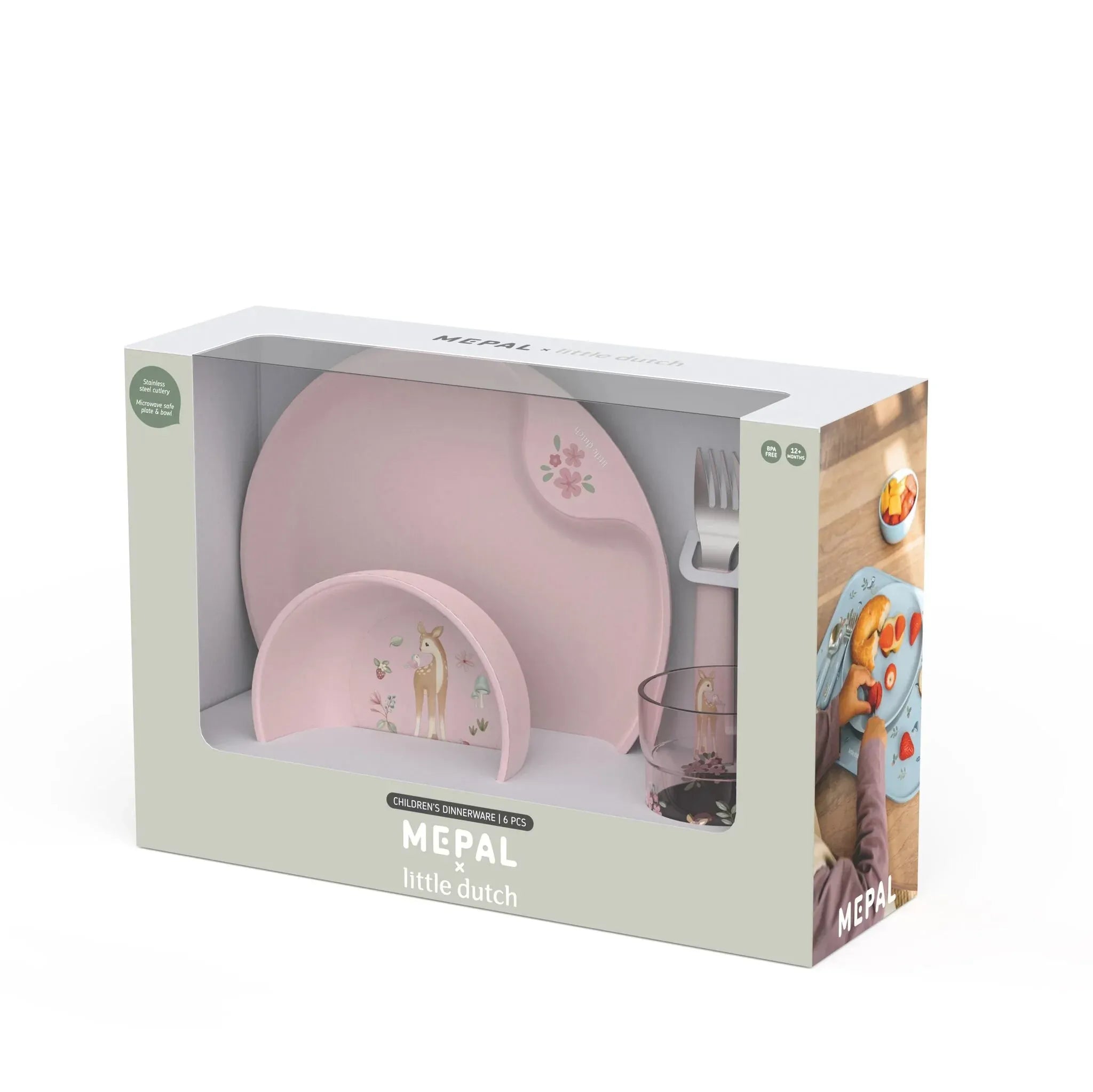 Conjunto de refeição criança 6 peças Fairy Garden