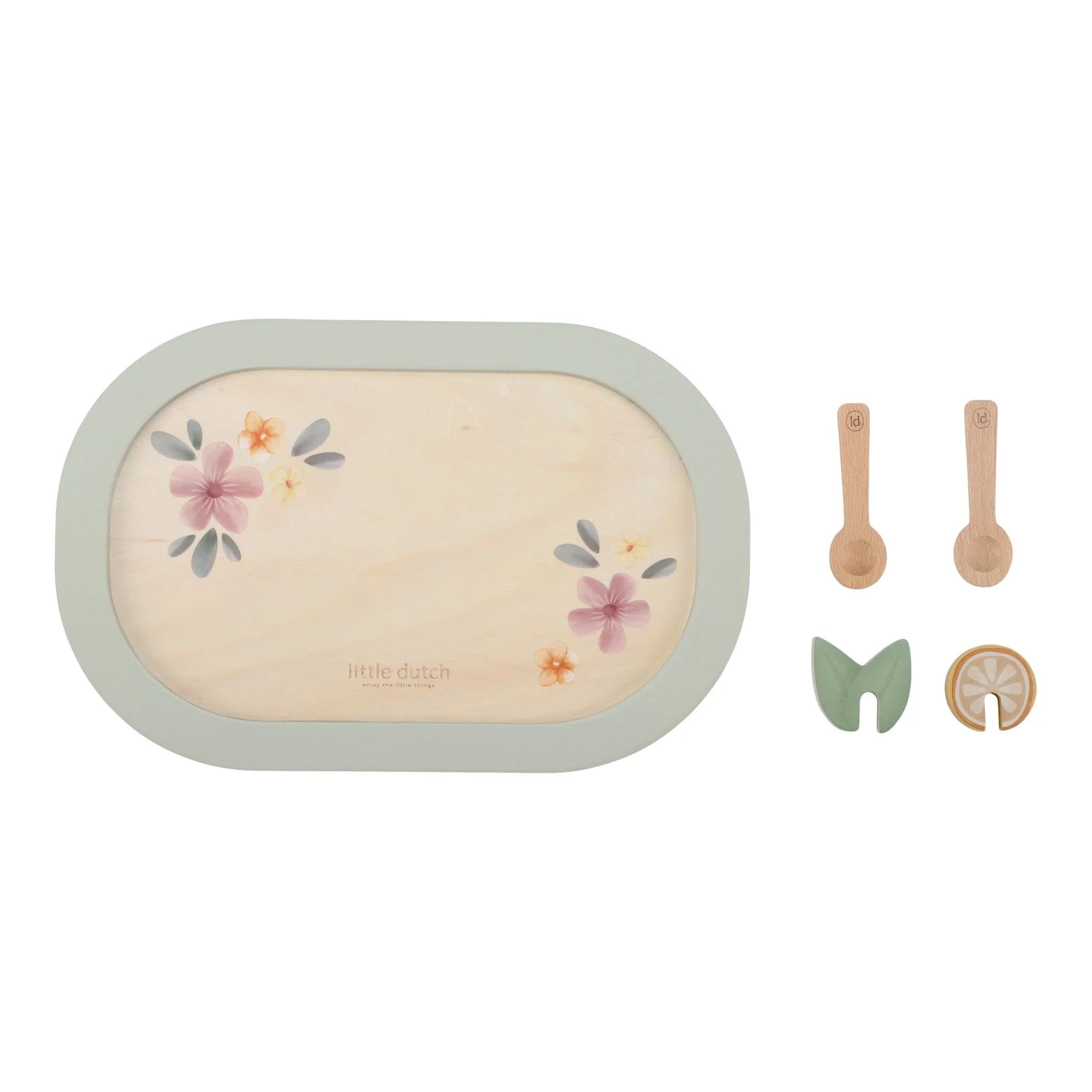 Conjunto de chá de madeira