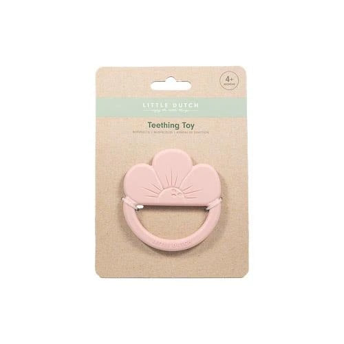 Anel de dentição | mordedor flor rosa