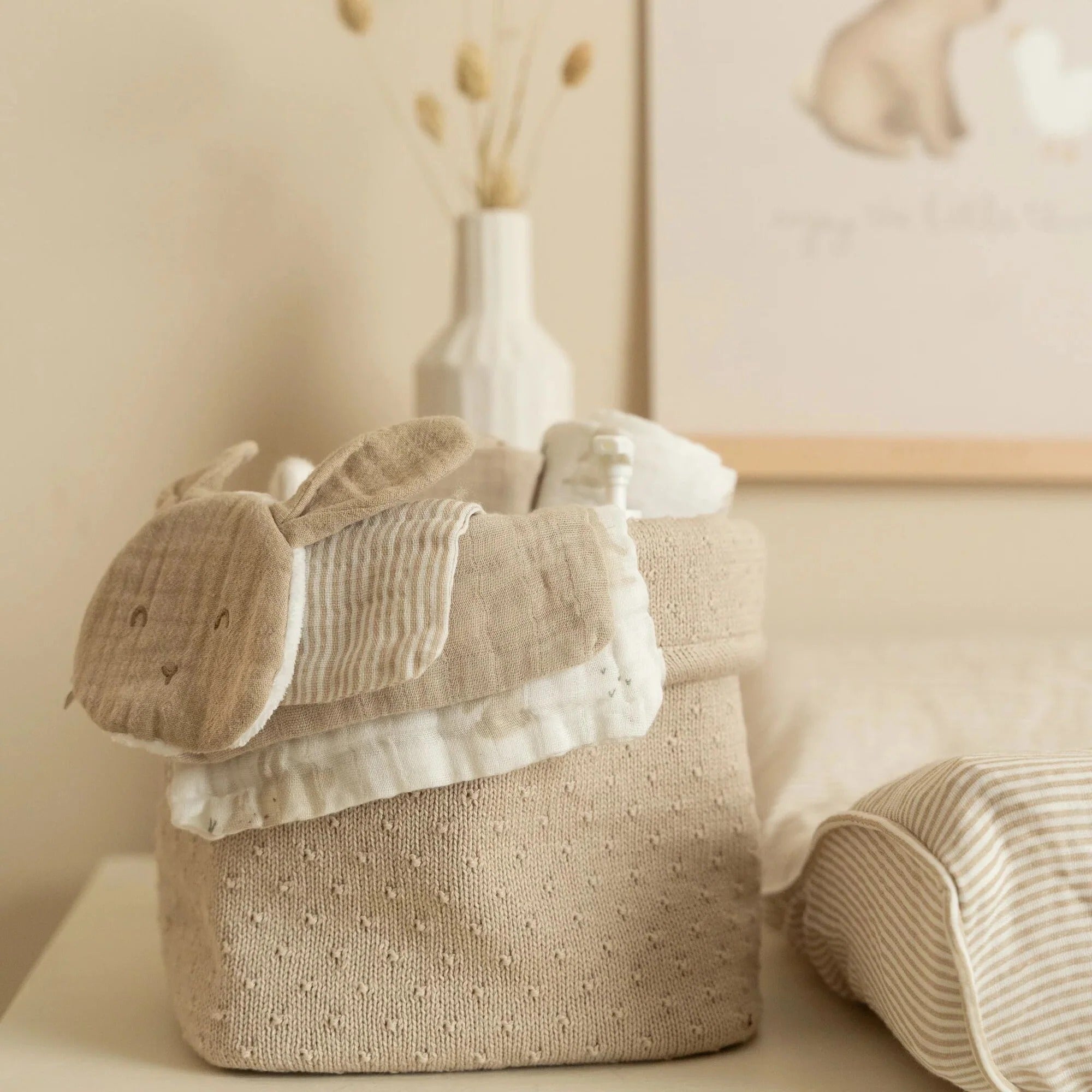 Paninho prende-chupeta coelho bege Newborn Naturals