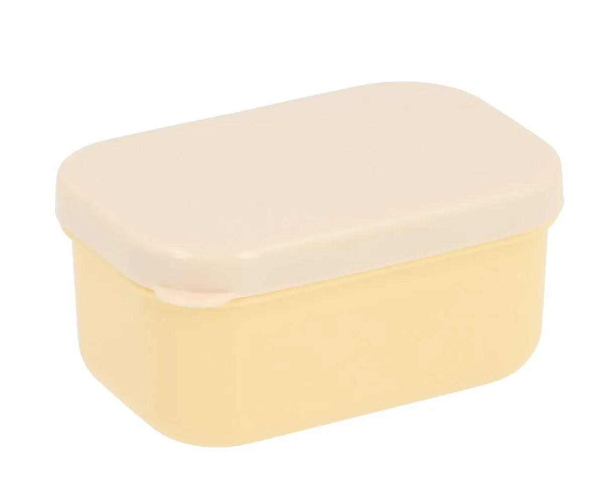 Caixa p/ fruta + garfo amarelo