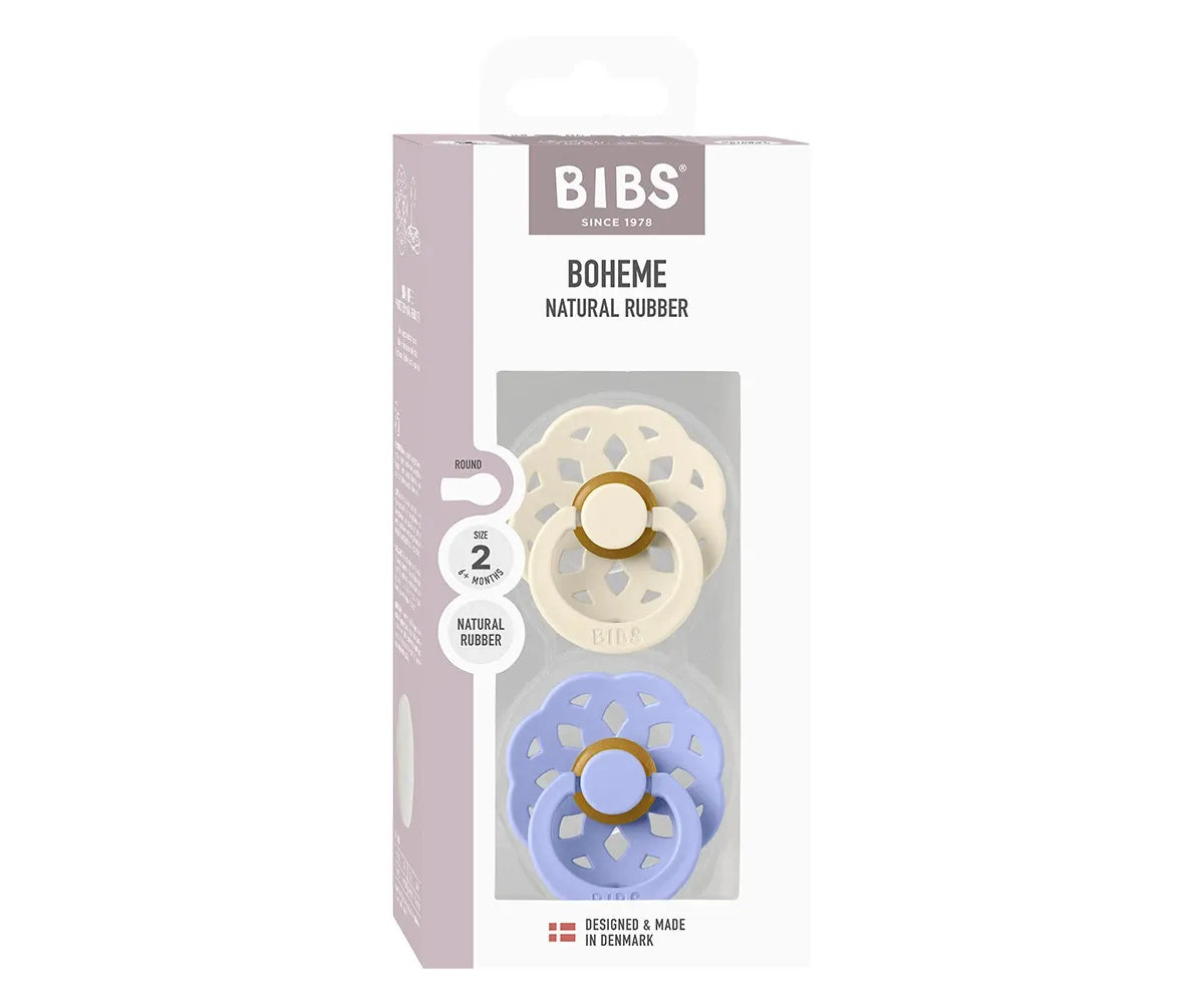 2 chupetas BIBS Boheme hush | ivory