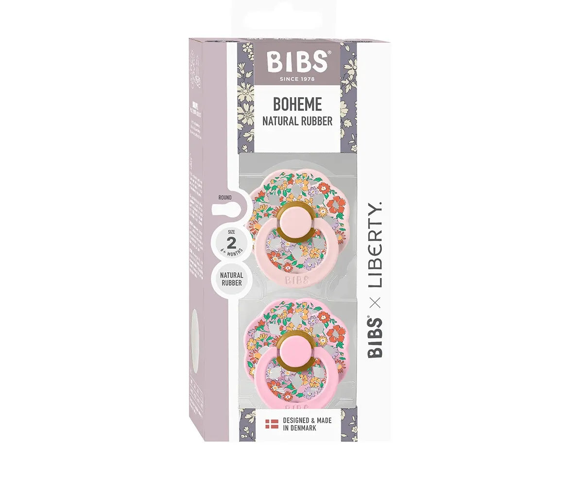2 chupetas BIBS Boheme x Liberty Oscar Meadow Blossom Mix