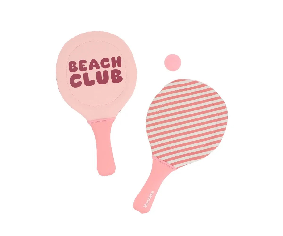 Raquetes de neoprene Stripes Bloom & Blush + bola