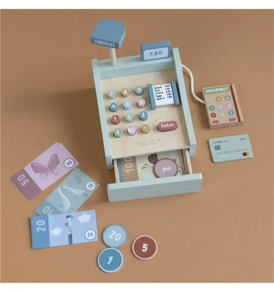 Caixa registadora de madeira