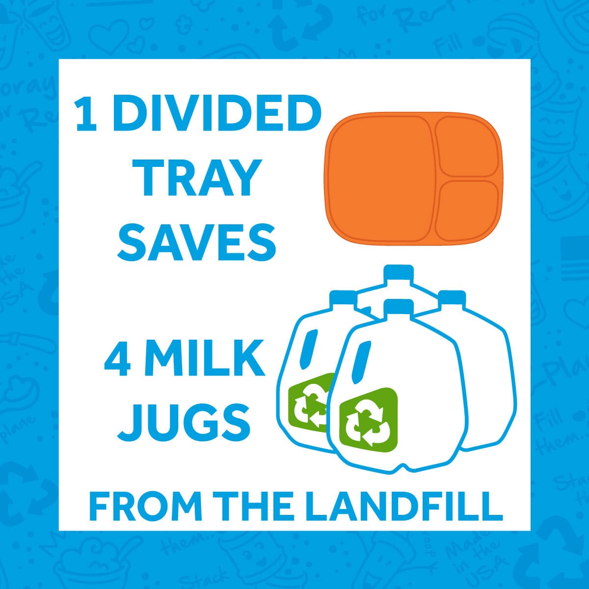 Prato grande com compartimentos sage dinnerware Re-play Recicled