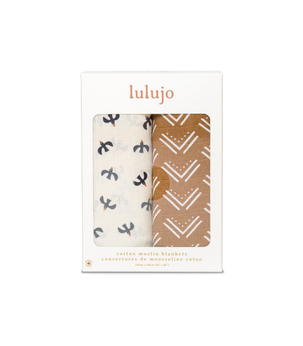 2 musselinas mudcloth & blackbirds 100 cm Lulujo