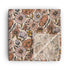 Musselina swaddle retro flowers 120 cm muslin mushie