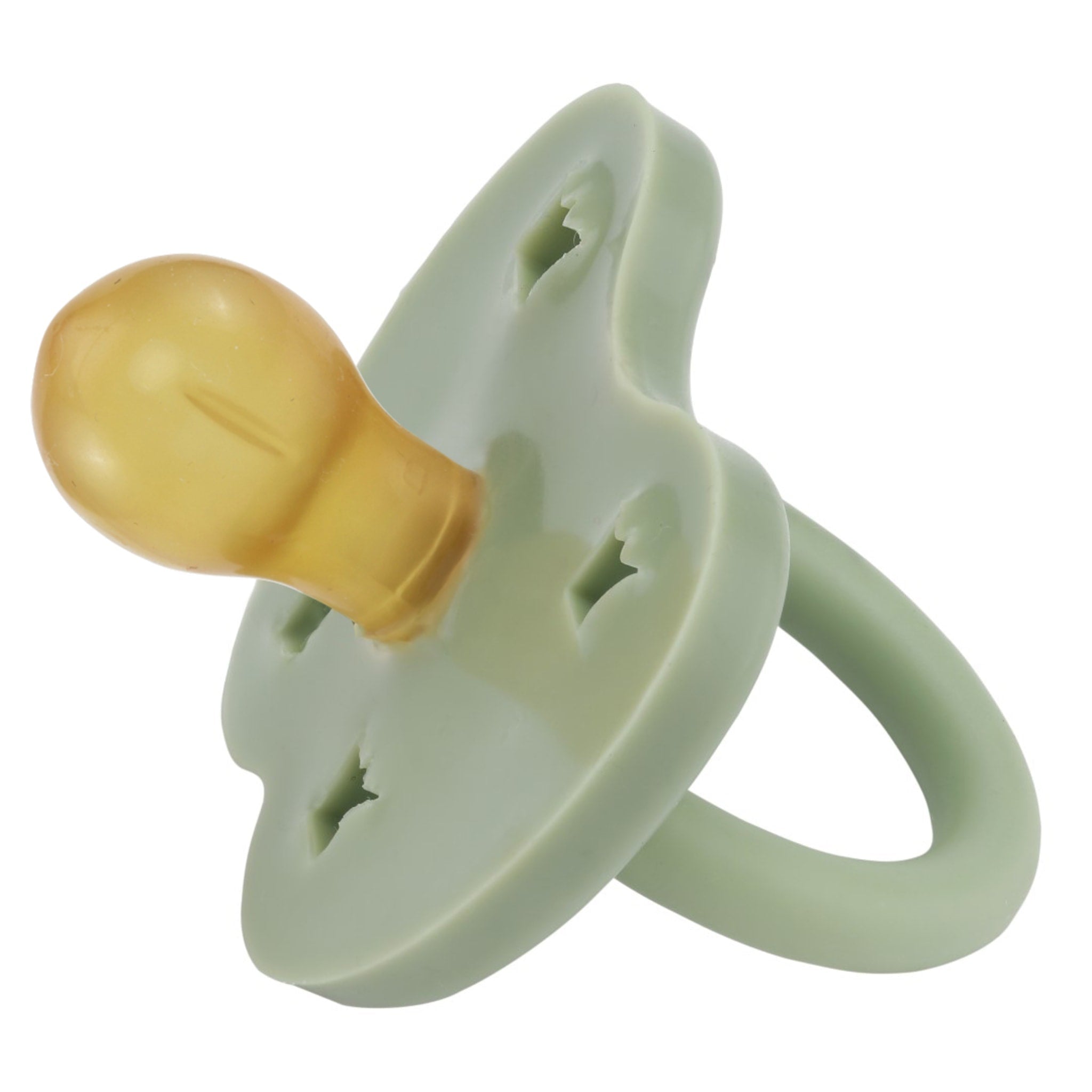 Pacifier moss green 3-36 M round Hevea pacifier Hevea