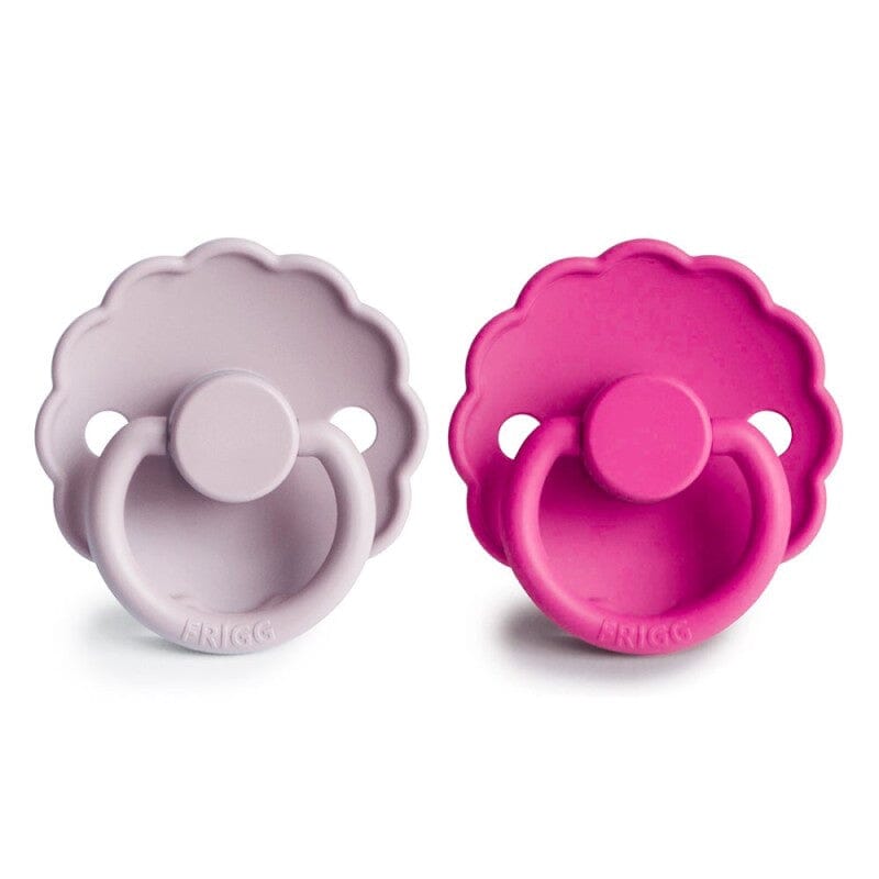 2 chupetas daisy fuchsia/lilac SILICONE Frigg FRIGG
